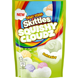 SKITTLES Squishy Cloudz Crazy Sours Sweets Bag 94g image