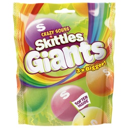 SKITTLES Giants Crazy Sours Bag 141g image