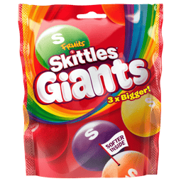 SKITTLES Giants Fruits Sweets Bag 141g image