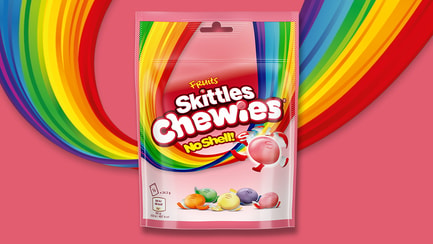 Skittles Chewies with rainbow