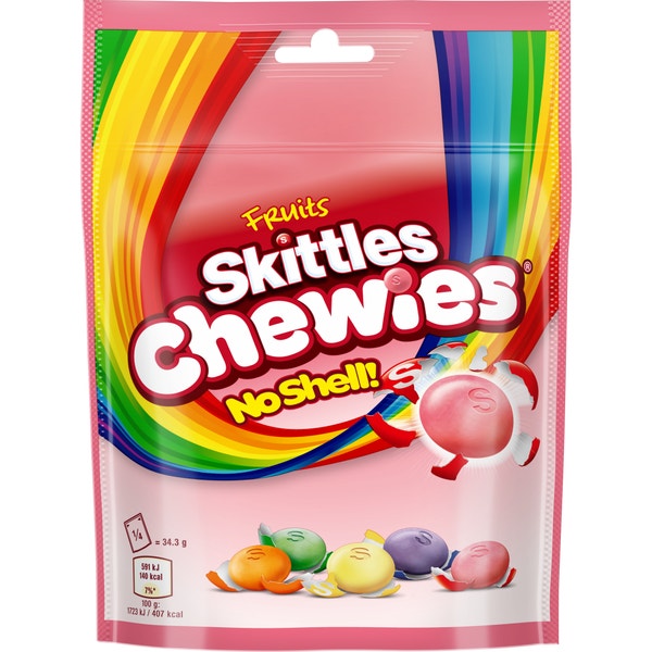 SKITTLES Chewies Fruits Sweets Bag 137g