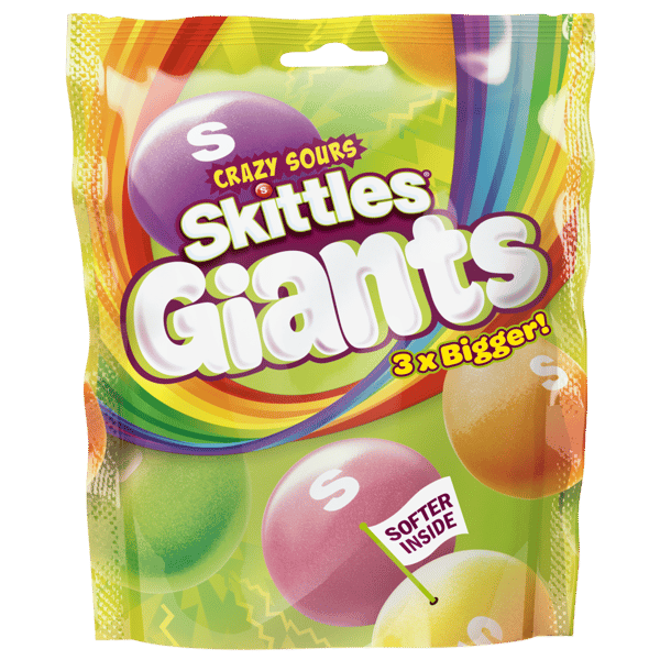 SKITTLES Giants Crazy Sours Bag 141g